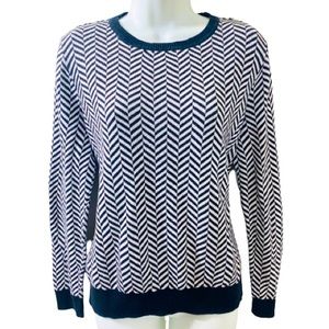 Kim Rogers Black & White Petite Large Sweater